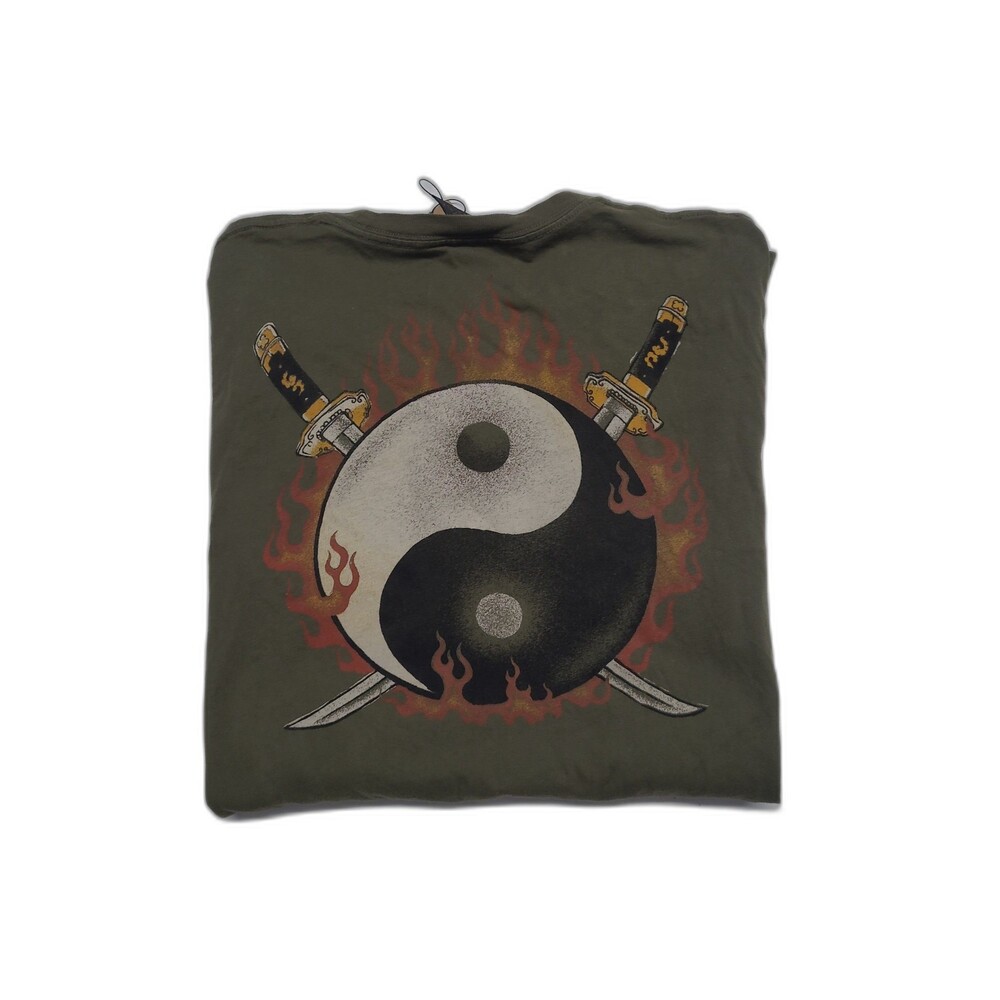 Vtg Y2k Lucky Brand Samaraui Ying Yang Shirt
